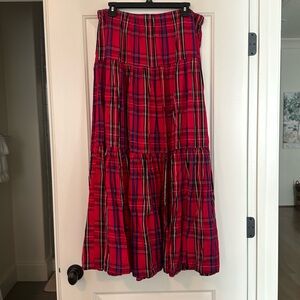 Chaps Tartan Plaid Maxi Skirt
